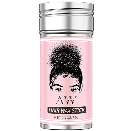AnWoor Wax Stick for Hair, Hair Pomade Stick Smoothing & Slick Stick for Wigs Non-greasy Styling Hair Wax Stick for Flyaways